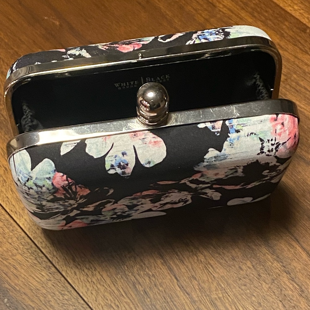 White House Black Market Floral Print Clutch